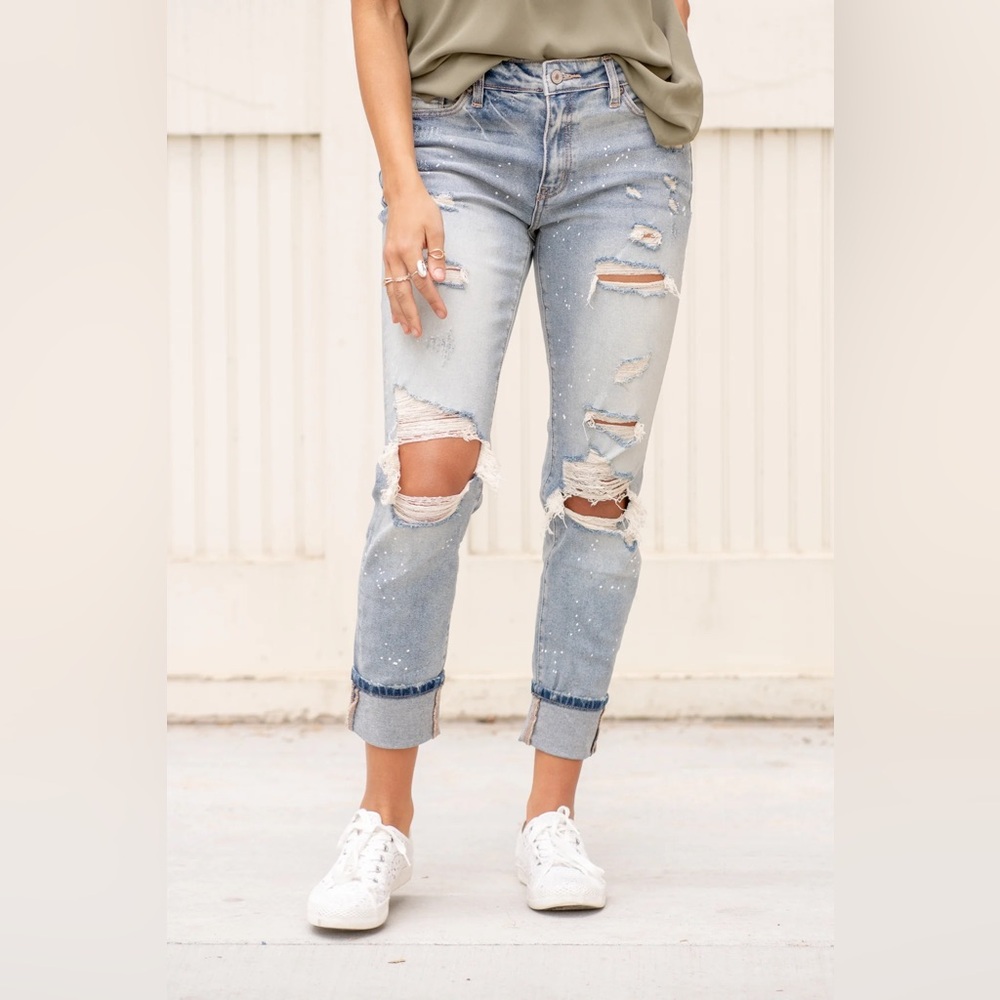 Kancan Denim Jeans Women’s 28 Shelly High Rise Boyfriend Jean